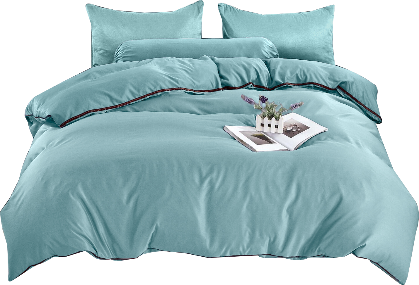 DREAMLUX 冰丝床单+棉被2500Tc Ice Silk Satin 5in1 Bedsheet With Comforter Cooling  Bedsheet King Queen Super Single Cadar Satin