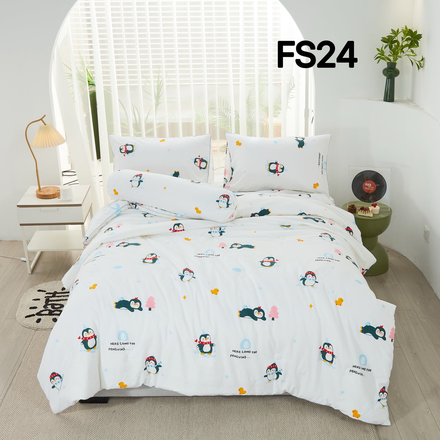 2500TC 牛奶丝棉 FS24 小呆企鹅