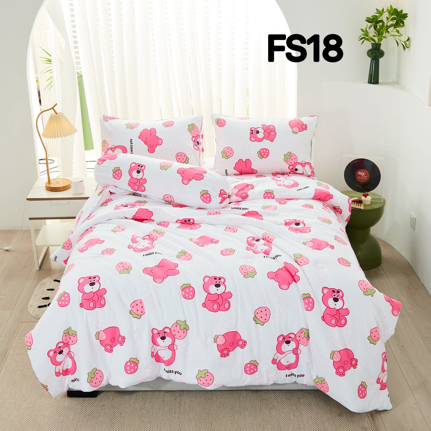 2500TC 牛奶丝棉 FS18 草莓熊
